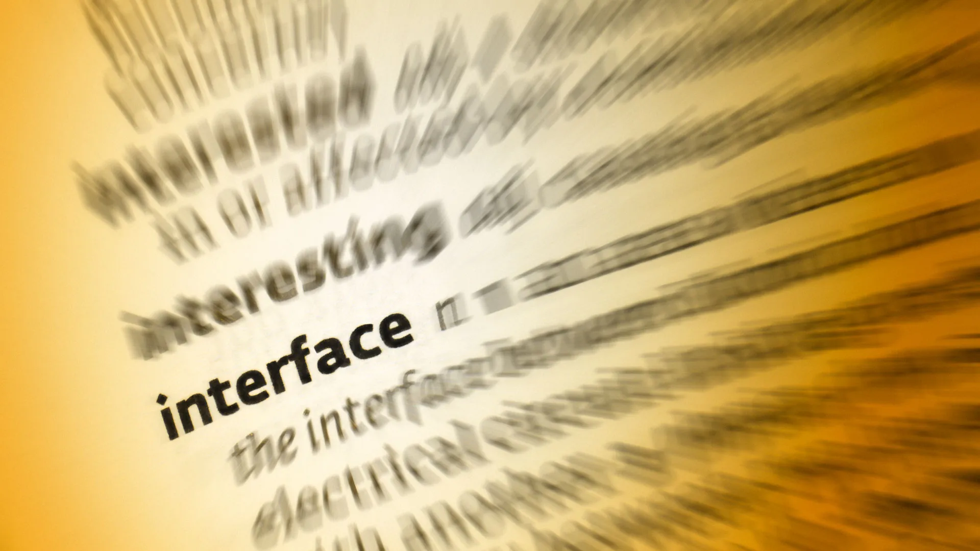 Das Wort Interface – Sinnbild für die Anbindung von KI-Agenten an Unternehmenssysteme